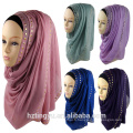 Fashion New Pattern whosale femmes diamant en pierre plaine hot élégant musulman hijab